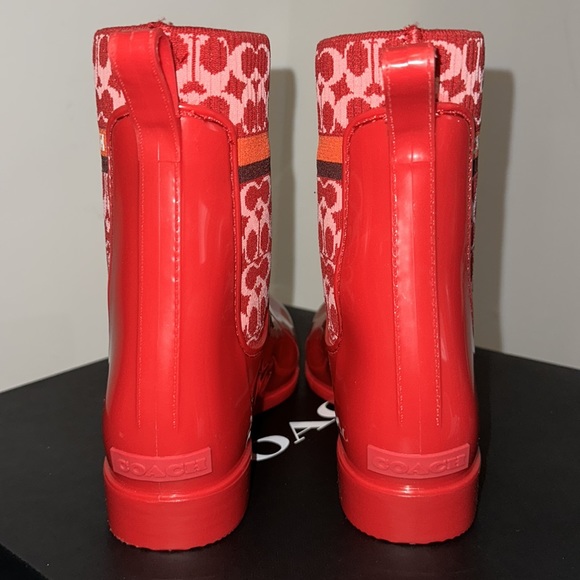 NWB COACH CANDY APPLE BOOTS - Picture 6 of 11
